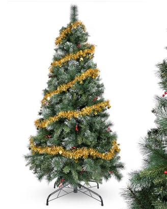 Albero natale Christmas tree bacche rosse e neve