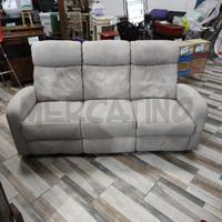 DIVANO 3 POSTI RECLINER GRIGIO ALCANTARA