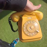 telefono a disco s62 giallo originale 