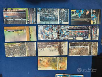 MAXI cartoline storiche CURVA B Napoli ultrazzurro