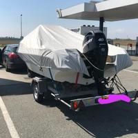 Barca  motore carrello