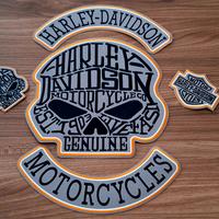 set 5 patch harley davidson teschio 