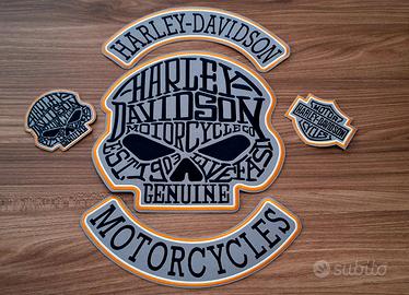 set 5 patch harley davidson teschio 