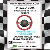 VOLANTE IN PELLE ROSSA NUOVO SMART 450