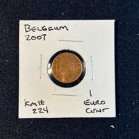Collectible Coin 1 Euro Cent - Albert II 2007 🇧🇪
