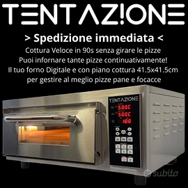 Forno elettrico per pizza 3000w 500c - 41.5x41.5cm