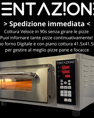Forno elettrico per pizza 3000w 500c - 41.5x41.5cm