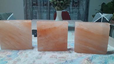 Set 3 Piastre di Sale Rosa dell'Himalaya 