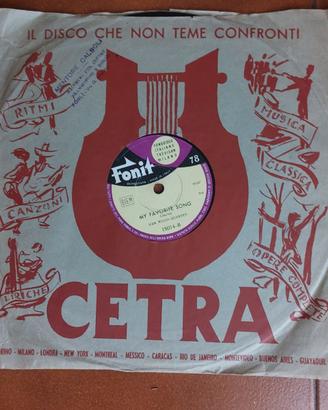 vinile 78 giri  "MY FAVORITE"  SONG anni 50