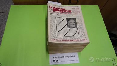LA SETTIMANA ENIGMISTICA, anno 1985, parzialmente