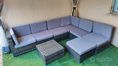 Divano modulare da esterno 6 posti