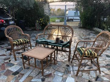 Set Poltrone Bambù Vimini anni ‘60