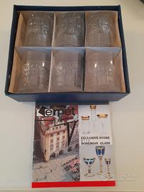 SET DI BICCHIERI DA WHISKY - CRISTALLO DI BOHEMIA
