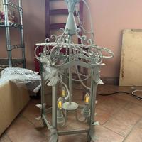 Lampadario in ferro battuto stule classico