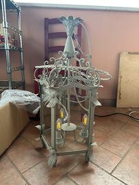 Lampadario in ferro battuto stule classico