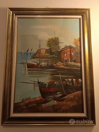 Quadro con barca