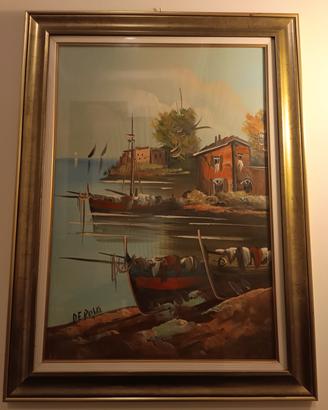 Quadro con barca