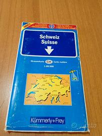 CARTINA STRADALE DELLA SVIZZERA VINTAGE ANNO 1997