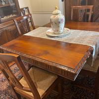 Tavolo antico noce allungabile 12 posti + 6 sedie