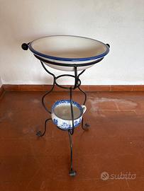 Lavabo Vintage in ferro battuto e ceramica