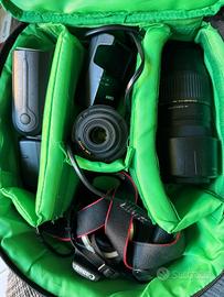 Canon Eos 1200D + flash esterno + 2 obbiettivi