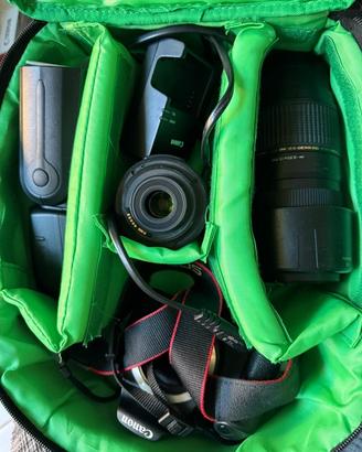 Canon Eos 1200D + flash esterno + 2 obbiettivi