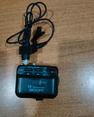 Registratore Zoom F2\b + Lavalier microfono