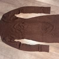 Vestito a costine marrone