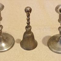 Candelieri più campanella in metallo marchiato