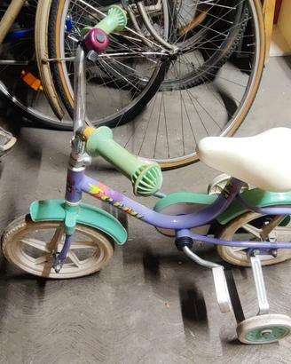 Biciclettina con rotelle per bimbi