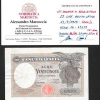 Banconota 25 lire del 1919 (Canovai), rarissima