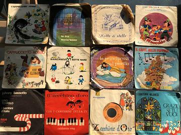 Stock di 19 DISCHI VINILE 45 GIRI per bambini