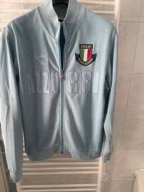 Felpa in puro cotone per sport celeste