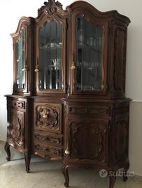 Credenza con vetrina barocco piemontese