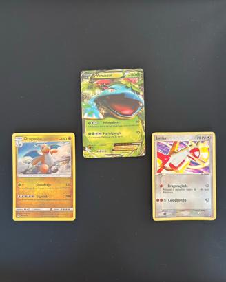 Trio Carte Pokemon Dragonite Latias Venusaur Ex