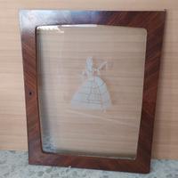 Anta vintage anni 50-60 di cristalliera con vetro 