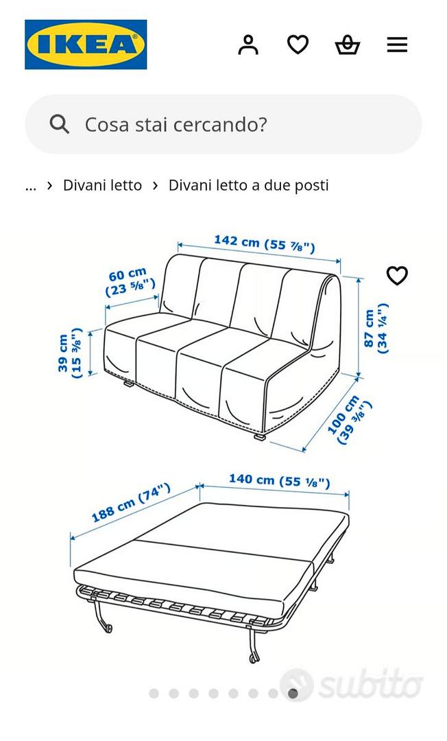 Divano Letto Ikea LYCKSELE Due posti Arredamento e