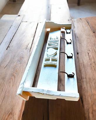 Attaccapanni stile shabby cuore 