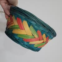 cesto bamboo multicolore