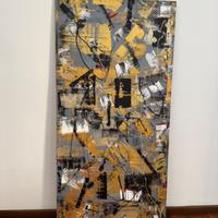 Quadro moderno "Black and Gold XXL" – Acrilico su