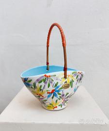 SIC Italy Vintage 60's Cestino Ceramica