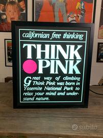 Insegna Luminosa Vintage Think Pink