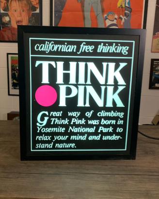 Insegna Luminosa Vintage Think Pink
