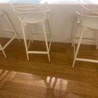 3 sgabelli Kartell  Masters Stool colore bianco