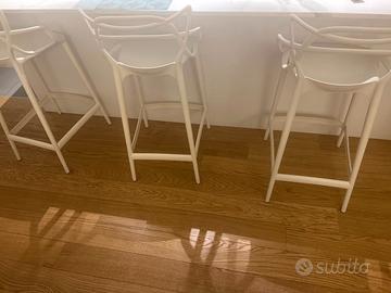 3 sgabelli Kartell  Masters Stool colore bianco