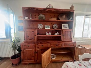 Credenza / piattaia in pino massello stile rustico