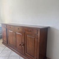 Grande Mobile Porta TV in Legno Massello Vintage