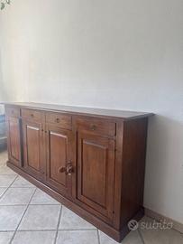 Grande Mobile Porta TV in Legno Massello Vintage