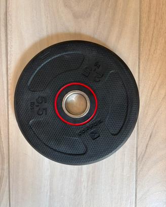 Set 4 dischi ghisa gommata Domyos 2,5kg (28mm)