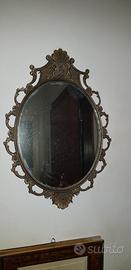Specchio ovale da parete vintage